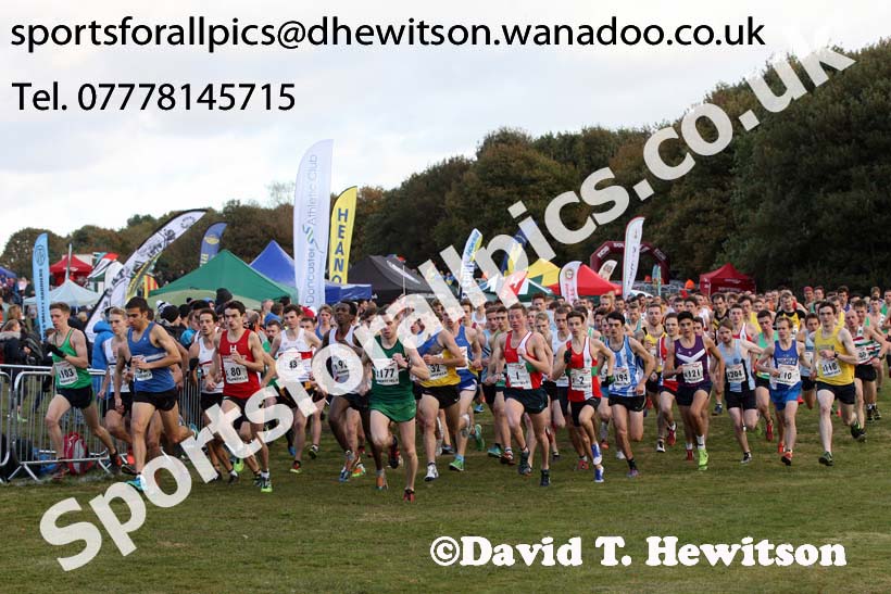 Senior men, 2016 National Cross Country Relays, Berry Hill Park, Mansfield. Photo: David T. Hewitson/Sports for All Pics